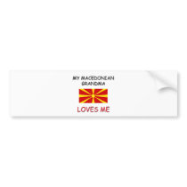 My Macedonian Grandma Loves Me bumper stickers by flagshirt My Macedonian Grandma Loves Me bumper stickers