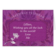 My Magenta Telegram Greeting Card
