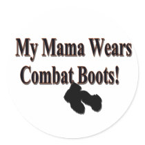 My Mama Wears Combat Boots Sticker by janbalaya My Mama Wears Combat Boots Sticker