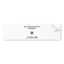 My Massachusetts Grandpa Loves Me bumper stickers