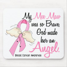 My Mee Maw Is An Angel 2 Breast Cancer Mousepads