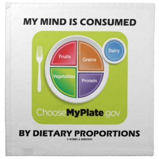 My Mind Is Consumed By Dietary Proportions Printed Napkins