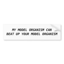 MY MODEL ORGANISM CAN BEAT UP YOUR MODEL ORGANISM bumper stickers