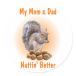 My Mom & Dad Round Stickers