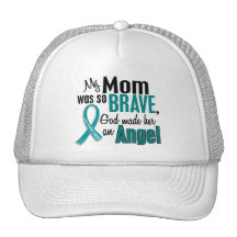 My Mom Is An Angel 1 Ovarian Cancer Mesh Hat