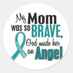 My Mom Is An Angel 1 Ovarian Cancer Stickers