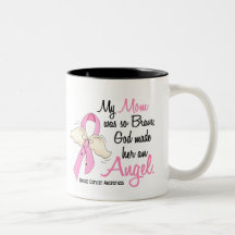 My Mom Is An Angel 2 Breast Cancer Mugs