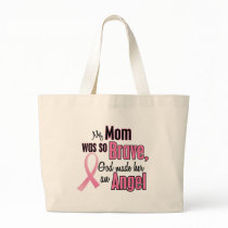 My Mom Is An Angel Breast Cancer Canvas Bag