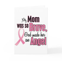 My Mom Is An Angel Breast Cancer Card