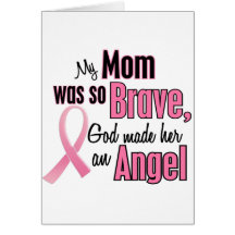 My Mom Is An Angel Breast Cancer Card