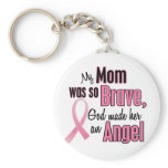 My Mom Is An Angel Breast Cancer Keychain