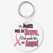 My Mom Is An Angel Breast Cancer keychains