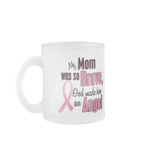 My Mom Is An Angel Breast Cancer Coffee Mugs