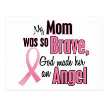 My Mom Is An Angel Breast Cancer Post Card