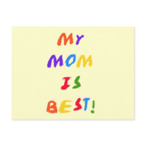 My Mom is Best T-shirts and Gifts Post Cards
