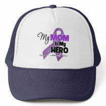 My Mom is My Hero - Purple Ribbon Trucker Hats