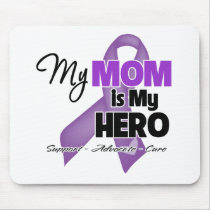 My Mom is My Hero - Purple Ribbon Mouse Pad