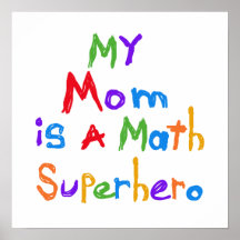 My Mom Math Superhero T-shirts and Gifts Print