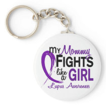 My Mommy Fights Like A Girl 10 Lupus Keychain