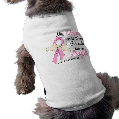My Mommy Is An Angel 2 Breast Cancer Doggie Tshirt by awarenessgifts