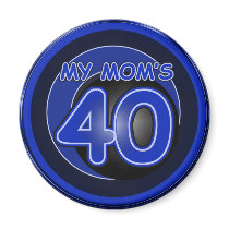 My Mom's 40 & blue Magnets