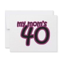 My Mom's 40 Personalized Invite