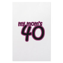 My Mom's 40 Custom Stationery