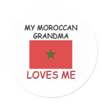 My Moroccan Grandma Loves Me stickers by flagshirt My Moroccan Grandma Loves Me stickers