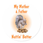 My Mother & Father Round Stickers