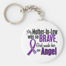 My Mother-In-Law Is An Angel Pancreatic Cancer Key Chains