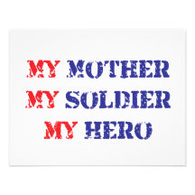 My mother, my soldier, my hero personalized invitation