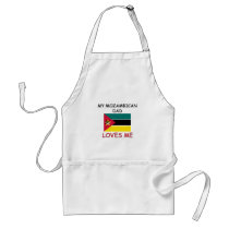 My MOZAMBICAN DAD Loves Me aprons by flagshirt My MOZAMBICAN DAD Loves Me aprons