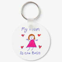 My Mum is the Best keychains