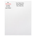 My Mushing Dog is Smarter... Custom Letterhead