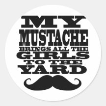 My mustache brings all the girls stickers