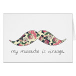 my mustache is vintage card