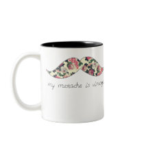 my mustache is vintage mug