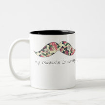 my mustache is vintage mug
