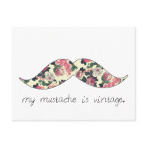 my mustache is vintage postcard