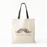 my mustache is vintage tote bag