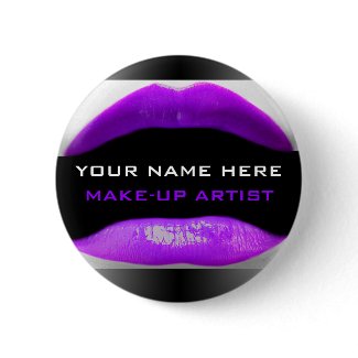 My Name Is For Make-Up Artists button