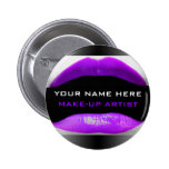 My Name Is For Make-Up Artists buttons