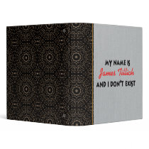 My Name Is James Tillich Vinyl Binder