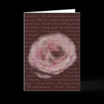 "My name is love" Floral Poetry Greeting Card