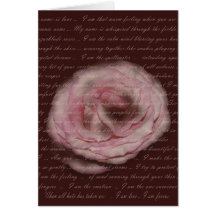 "My name is love" Floral Poetry Greeting Card