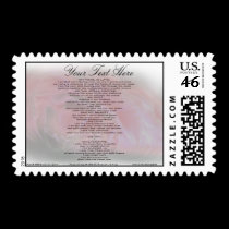 "My name is love" Poetry in Art Postage Stamp