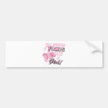 My Nanny Fights Like A Girl Distressed Bumper Stickers