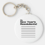 My New Year's Resolution(s) List Key Chains
