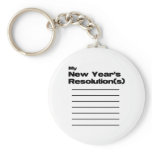 My New Year's Resolution(s) List Key Chains