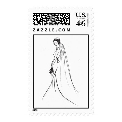 My New York Wedding Postage Stamp